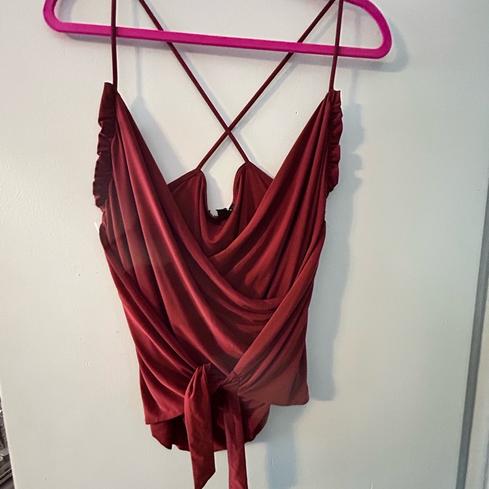 Express tank top wrapped and front tied